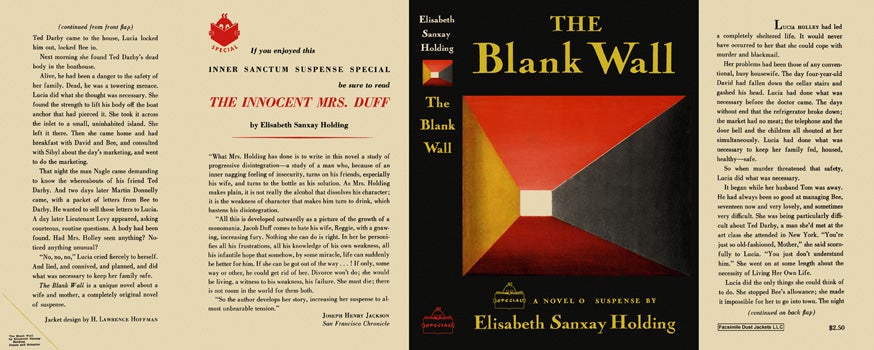 Item #13114 Blank Wall, The. Elisabeth Sanxay Holding