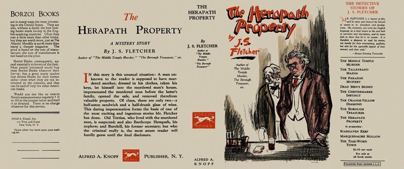 Item #1312 Herapath Property, The. J. S. Fletcher.