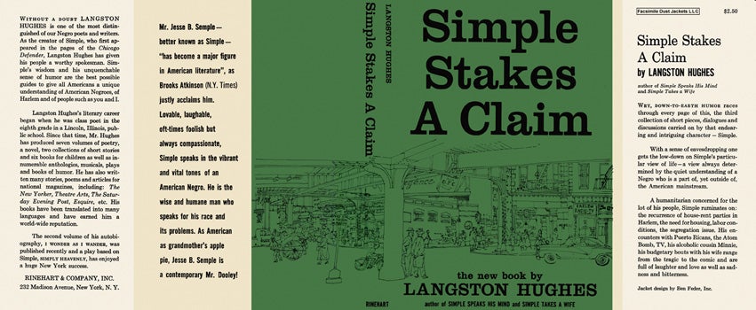 Item #13186 Simple Stakes a Claim. Langston Hughes