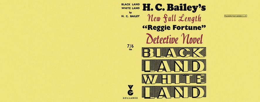 Item #132 Black Land White Land. H. C. Bailey