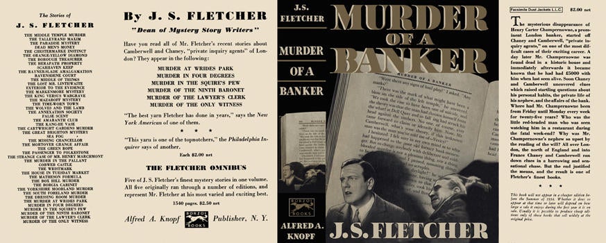 Item #1326 Murder of a Banker. J. S. Fletcher.