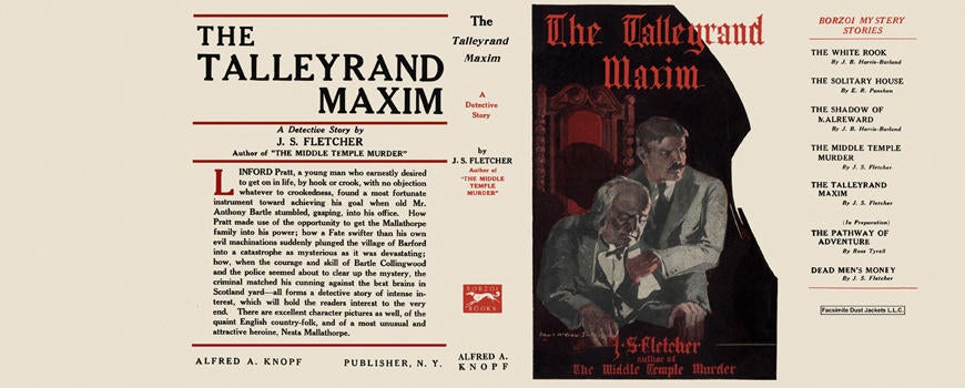 Item #1345 Talleyrand Maxim, The. J. S. Fletcher.