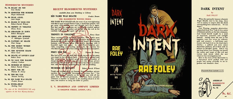 Item #1353 Dark Intent. Rae Foley
