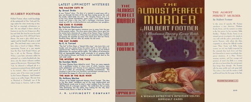 Item #1355 Almost Perfect Murder, The. Hulbert Footner.