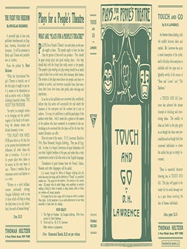 Touch and Go, Plays for a People's Theatre. D. H. Lawrence.