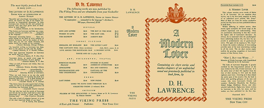 Item #13567 Modern Lover, A. D. H. Lawrence