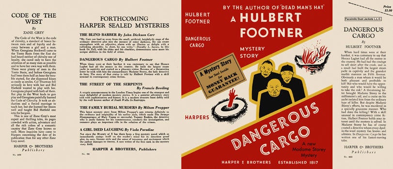 Item #1357 Dangerous Cargo. Hulbert Footner.