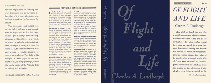 Item #13682 Of Flight and Life. Charles A. Lindbergh.