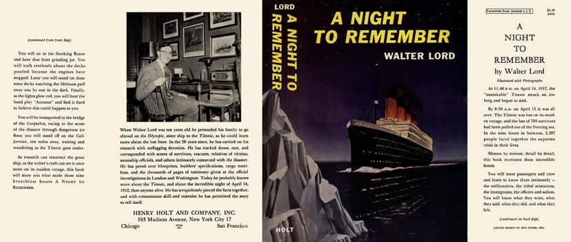 Item #13742 Night to Remember, A. Walter Lord