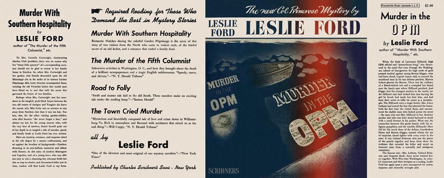 Item #1376 Murder in the OPM. Leslie Ford.