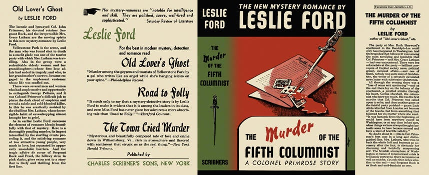 Item #1377 Murder of the Fifth Columnist, The. Leslie Ford.