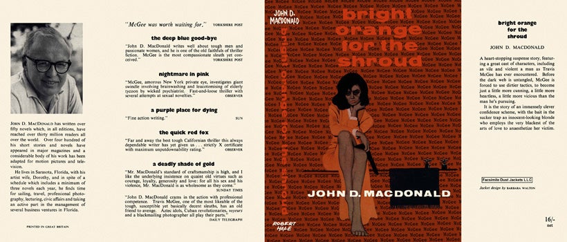 Item #13792 Bright Orange for the Shroud. John D. MacDonald.