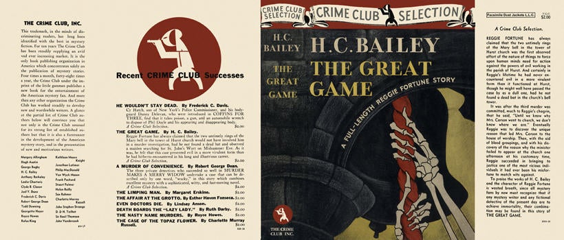 Item #138 Great Game, The. H. C. Bailey