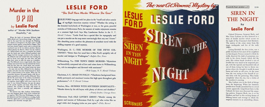 Item #1381 Siren in the Night. Leslie Ford