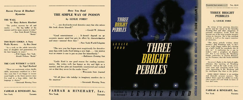Item #1383 Three Bright Pebbles. Leslie Ford