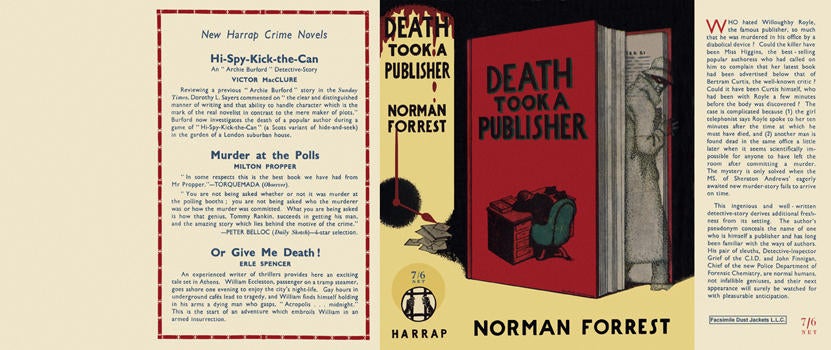 Item #1389 Death Took a Publisher. Norman Forrest