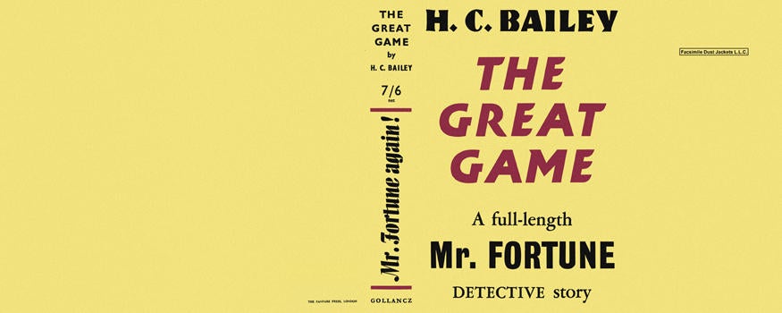 Item #139 Great Game, The. H. C. Bailey