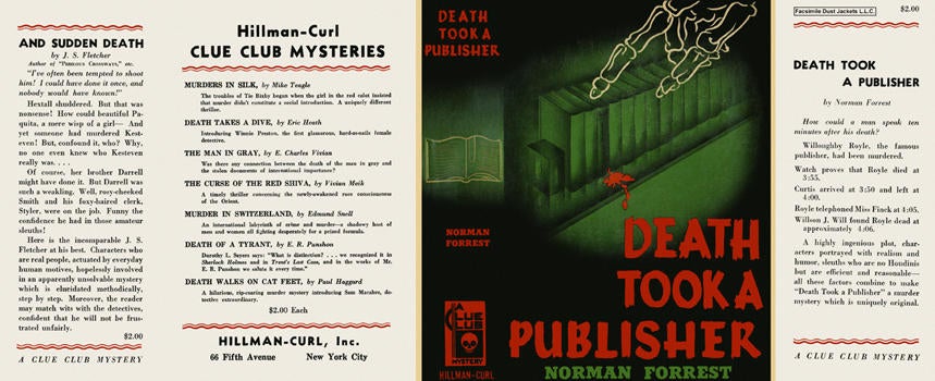 Item #1390 Death Took a Publisher. Norman Forrest