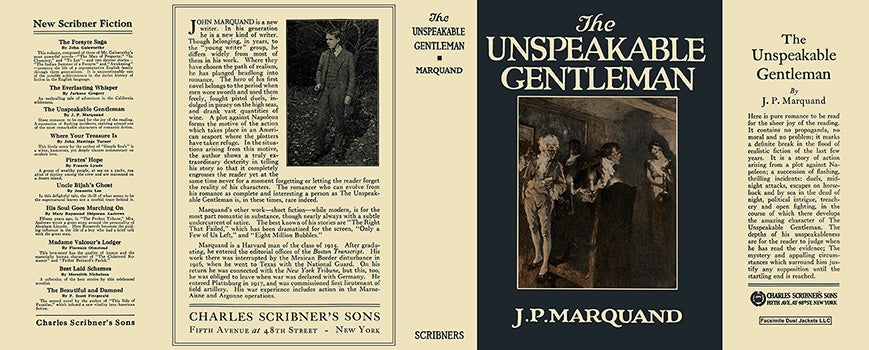 Item #13901 Unspeakable Gentleman, The. John P. Marquand