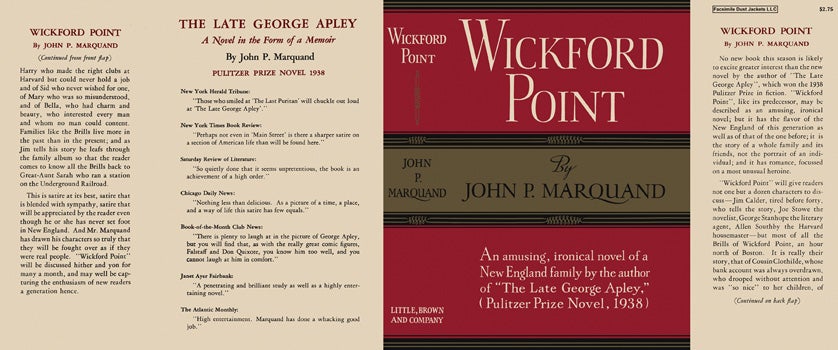 Item #13903 Wickford Point. John P. Marquand