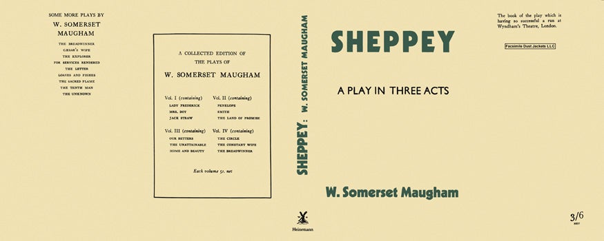 Item #13985 Sheppey, A Play in Three Acts. W. Somerset Maugham
