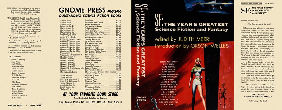 Item #14111 SF: The Year's Greatest Science Fiction and Fantasy. Judith Merril, Anthology