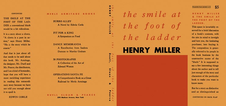 Item #14152 Smile at the Foot of the Ladder, The. Henry Miller