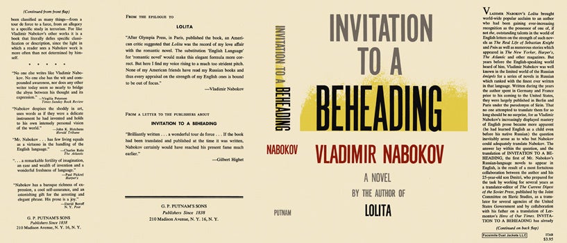 Item #14289 Invitation to a Beheading. Vladimir Nabokov.