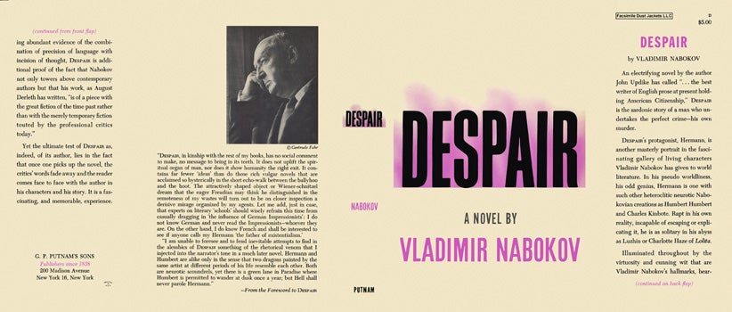 Item #14292 Despair. Vladimir Nabokov.