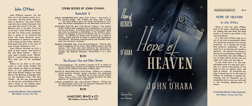 Item #14456 Hope of Heaven. John O'Hara