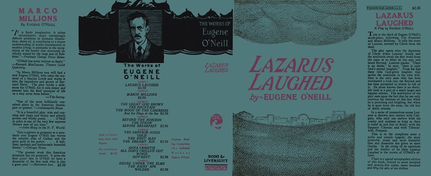 Item #14468 Lazarus Laughed. Eugene O'Neill
