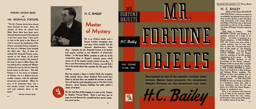 Item #145 Mr. Fortune Objects. H. C. Bailey