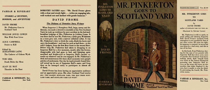 Item #1452 Mr. Pinkerton Goes to Scotland Yard. David Frome