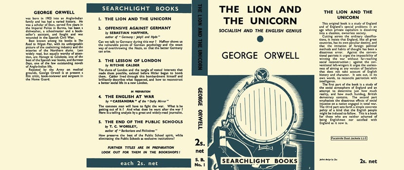 Item #14571 Lion and The Unicorn, The. George Orwell.