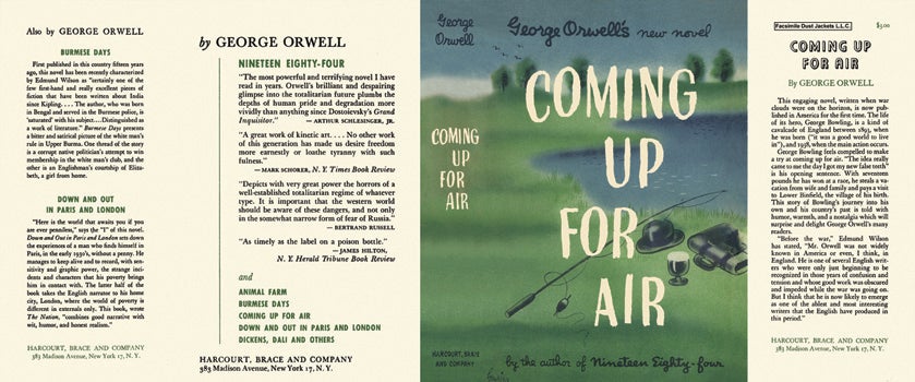 Item #14574 Coming Up for Air. George Orwell