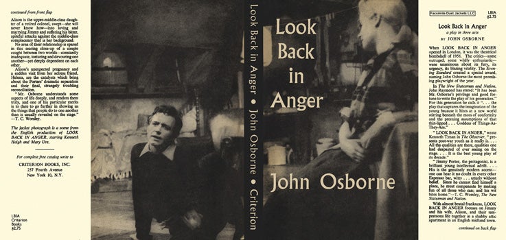 Item #14582 Look Back in Anger. John Osborne