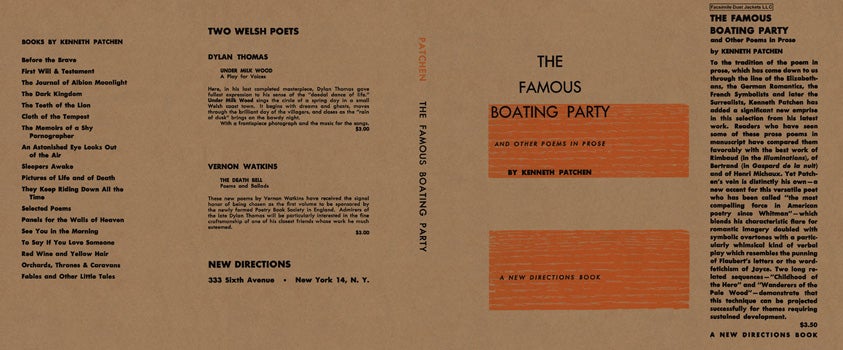 Item #14639 Famous Boating Party and Other Poems in Prose, The. Kenneth Patchen