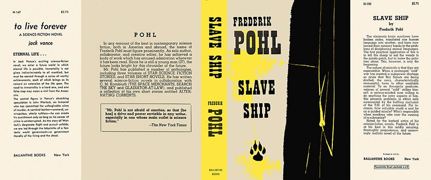 Item #14734 Slave Ship. Frederik Pohl.