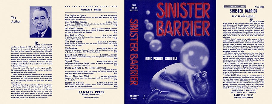 Item #15106 Sinister Barrier. Eric Frank Russell