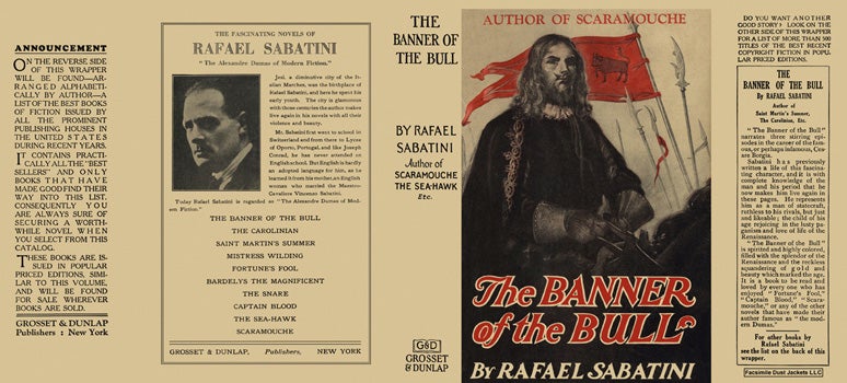 Item #15120 Banner of the Bull, The. Rafael Sabatini