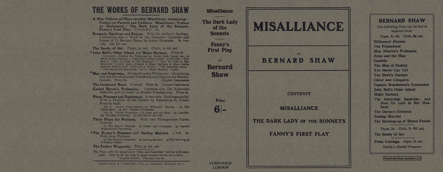 Item #15251 Misalliance. George Bernard Shaw