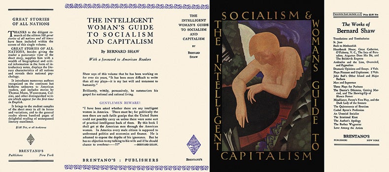 Item #15258 Intelligent Woman's Guide to Socialism and Capitalism, The. George Bernard Shaw.