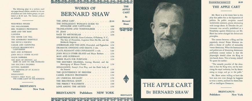 Item #15260 Apple Cart, The. George Bernard Shaw