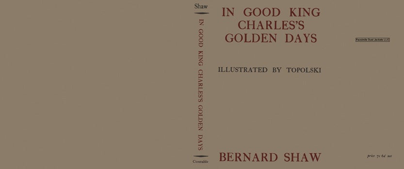 Item #15263 In Good King Charles's Golden Days. George Bernard Shaw