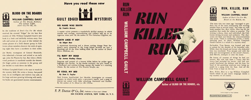 Item #1544 Run, Killer, Run. William Campbell Gault