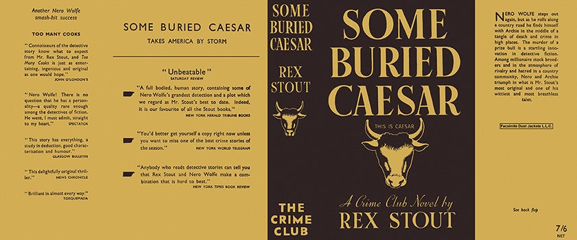 Item #15482 Some Buried Caesar. Rex Stout.