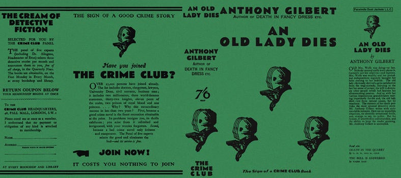 Item #1551 Old Lady Dies, An. Anthony Gilbert.