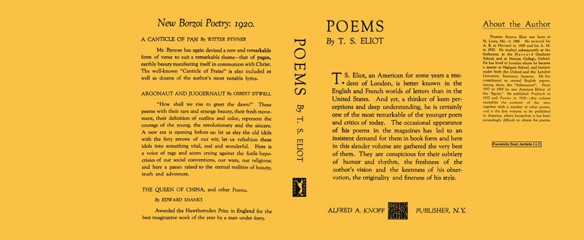 Item #15555 Poems. T. S. Eliot