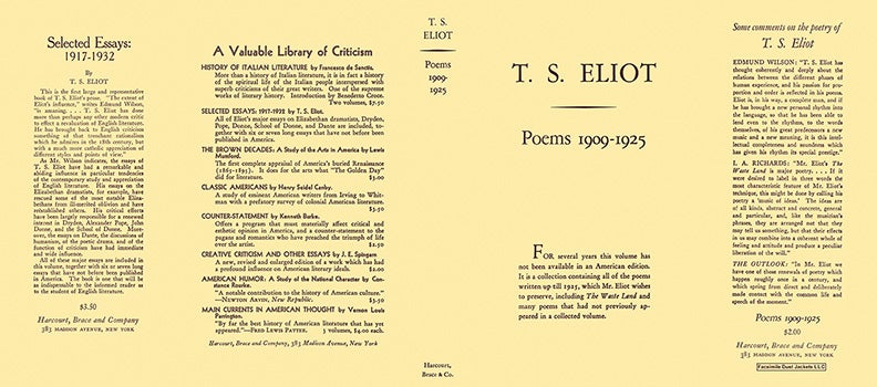 Item #15557 Poems 1909-1925. T. S. Eliot.