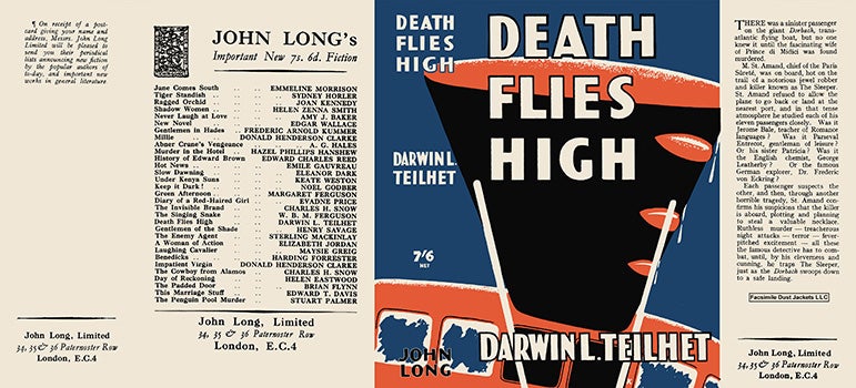 Item #15628 Death Flies High. Darwin L. Teilhet